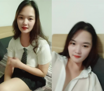 【大二學妹】素顏美女~領帶小圍裙~約啪炮友~無套內射~兩個挺拔大奶~太贊啦~爽死小哥！！