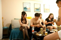 【換妻極品探花】，今晚新人，三男三女，情色小遊戲氣氛熱烈，情趣黑絲暴插吊鐘乳美女，精彩刺激