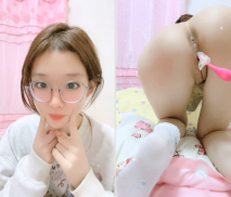 乖巧顏值眼鏡妹妹！居家小秀一波！一線天微毛肥穴，跳蛋塞入翹起屁股，小穴非常粉嫩