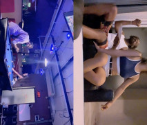 健身小騷貨！撞球廳勾搭黑人！回房間沙發上操，騎乘位大屌深入，上下猛砸，後入爆操，搞的騷貨爽翻