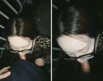 氣質眼鏡少婦 深更半夜在野外大馬路上吃雞啪啪 還叫的那麼響