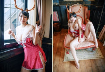 推薦【樂樂】鹿角女孩的報恩，高顏值，巨乳，白虎，掰穴