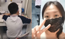 騷到天際的漂亮媽媽 雙層絲襪 紅色高跟 兒子在認真做作業 騷媽媽在他後面假屌插逼 抽搐噴水