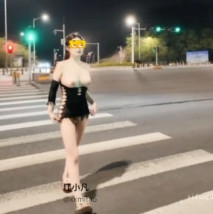 2025年11月，深夜的深圳街頭，路人們驚呆了，【江小凡】，露出就是要大大方方，帶口罩的漏出是沒有靈魂的