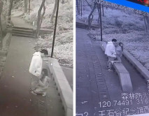 《最新重磅新瓜速吃》 近日，江蘇常熟虞山森林公園內兩人野戰被拍下，指揮中心大屏幕播放監控拍下的不雅畫面！！