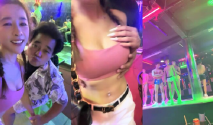 玩瘋了，神秘壯陽藥，泰國果凍，【健身桃桃】，到夜店找了兩個男模玩3P，沒操幾下就瘋狂噴水，場面震撼刺激~！擼管佳作
