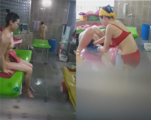 七月最新精品偷拍 大神潛入洗浴中心偷拍排隊搓澡的婦女聽她們嘮嗑