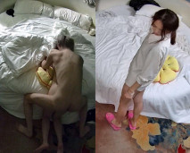 最新流出酒店偷拍 做愛偏保守銀髮帥男和班花女友做愛壓在床邊後入