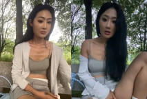 精品推薦【戶外露出】戶外蕩婦【solinger】戶外超大尺度，露臉自慰噴水！