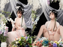 高端ACG業界女神爆機少女▌喵小吉▌古裝漢服《花間集》誘人胴體美不勝收 古代青樓達官貴人的玩物