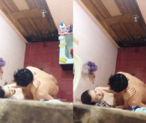 合租房冒死爬氣窗偷拍小情侶洗鴛鴦浴 洗著洗著幹起來了