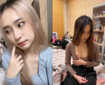 小紅書金髮妹嫌棄男友陽痿早泄 與其好兄弟3P交歡 綠帽男在旁擼管欣賞淫姿！