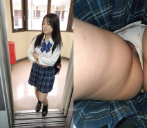 《電梯系列作品》大佬電梯內抄底清純美女JK服學生靚妹裙底春光，太騷太頂了鮑魚太肥小內內蓋不住半個陰唇露出來